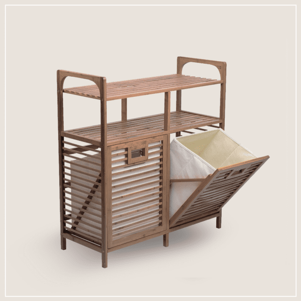 מעמד כביסה כפול ומדפים דגם דאבל