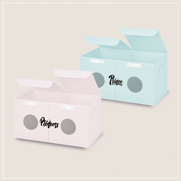 קופסאת אחסון ילדים 2 תאים דגם יום שמח