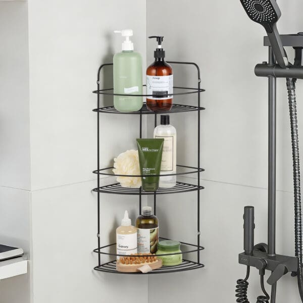 מעמד מתכת משולש לאמבטיה 3 קומות דגם סילבו