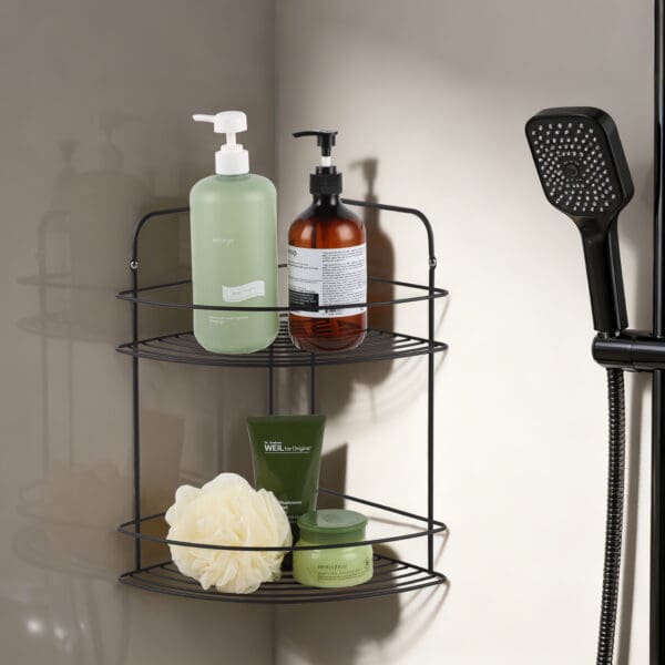 מעמד מתכת משולש לאמבטיה 2 קומות דגם סילבו