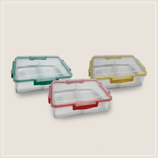 קופסאת אוכל 2 תאים דגם רימון