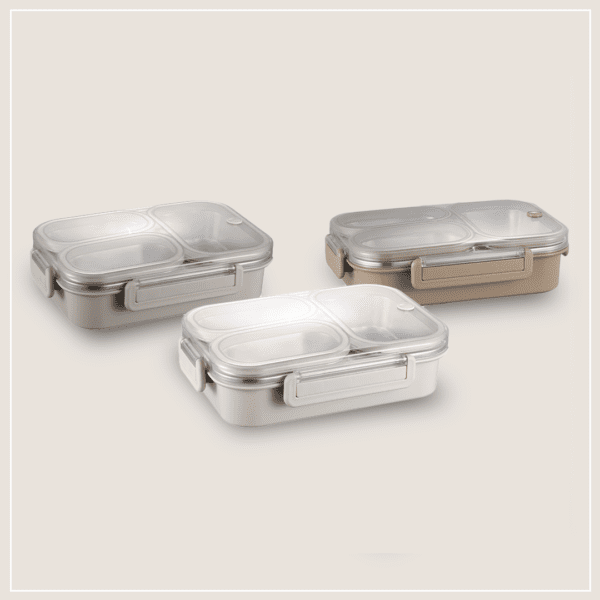 קופסאת אחסון נירוסטה מחולקת ל3 דגם פופה