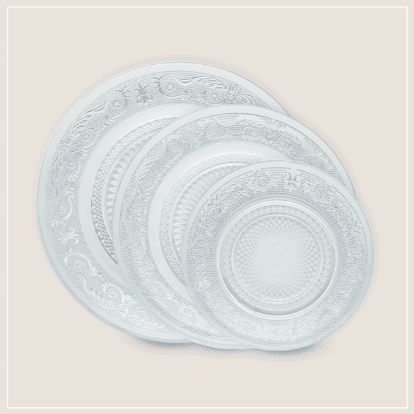 צלחות זכוכית דגם מרוקו