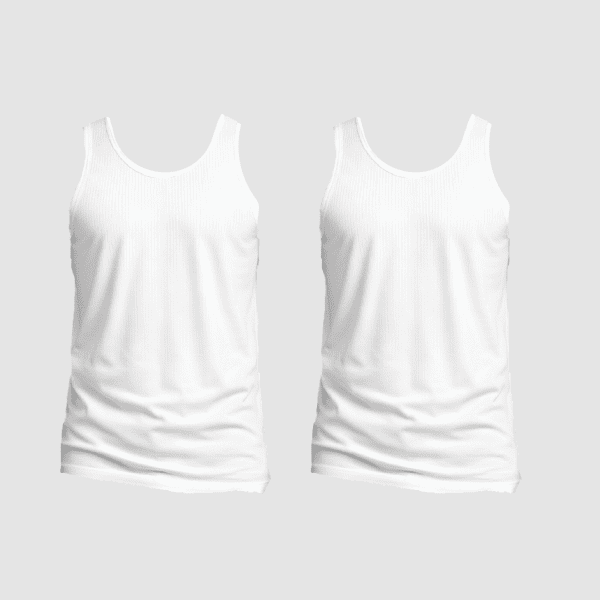 זוג גופיות פסים בצבע לבן