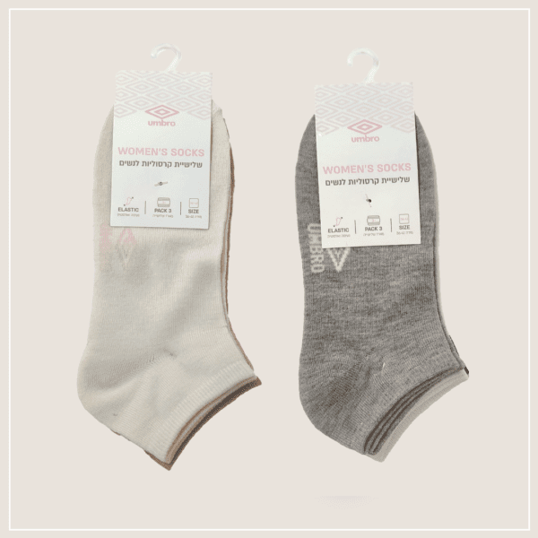 שלישיית קרסוליות צבעוני לנשים UM-017