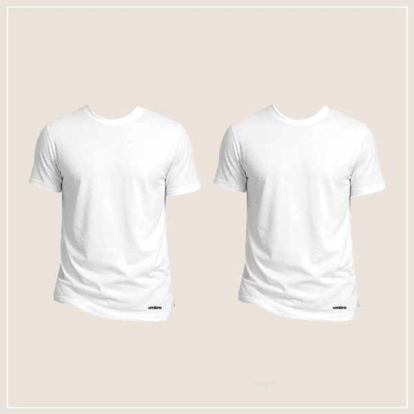 זוג טישרטים צבע לבן לגבר UM-053