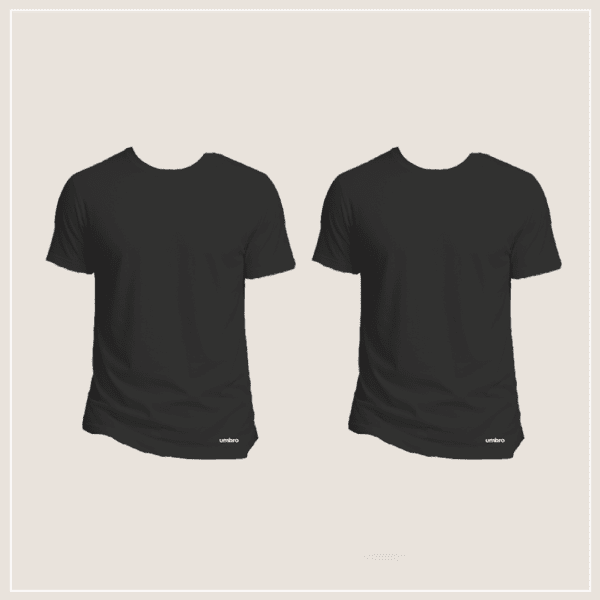 זוג טישרטים צבע שחור לגבר UM-054